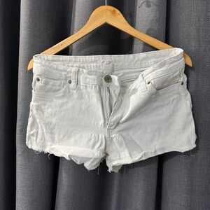 White sts blue shorts